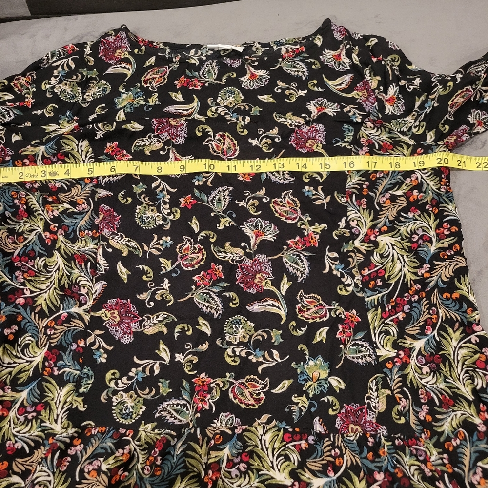 J.Jill Women's Floral Paisley Boho Tunic Top Size M - Picture 5 of 8